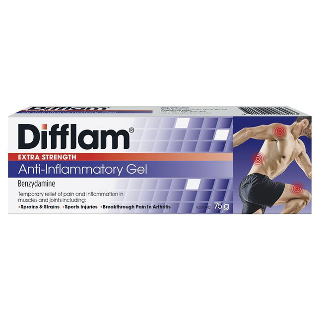 Difflam Topicals Extra Strength Anti-Inflammatory Gel 5% 75 g - OhYouLuckyDuck.com.au