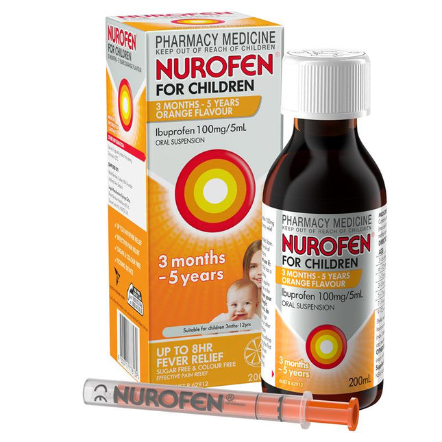 NUROFEN Child 3month to 5yr Orange 200ml - OhYouLuckyDuck.com.au