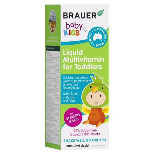 Brauer Liquid Multivitamin 1-3Yrs 100ML - OhYouLuckyDuck.com.au