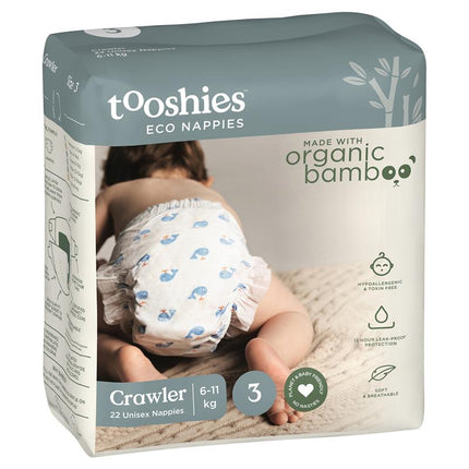 Tooshies Nappies Size 3 Crawler 22 Pack