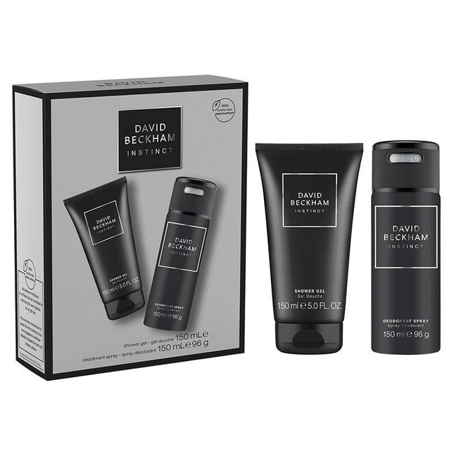 David Beckham Instinct 2 Piece Gift Set (Shower Gel 150ml Deo Spray 150ml)