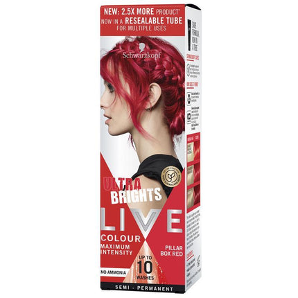 Schwarzkopf LIVE Colour Ultra Bright's Pillar Box Red 75ml - OhYouLuckyDuck.com.au