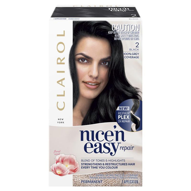 Clairol Nice N Easy Repair Permanent Hair Colour 2 Black