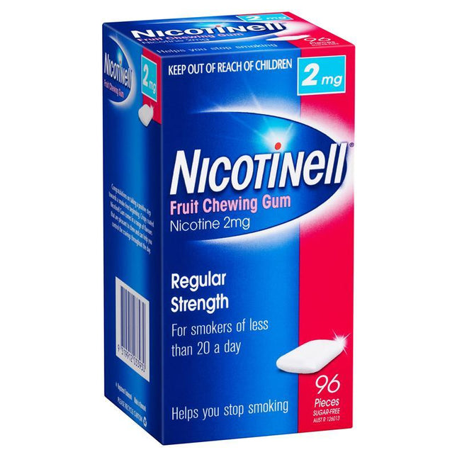 Nicotinell Chewing Gum 2mg Fruit 96 - OhYouLuckyDuck.com.au
