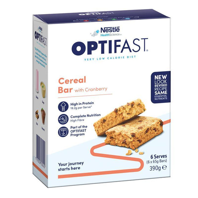 Optifast Vlcd Bars Cereal 6X65g - OhYouLuckyDuck.com.au