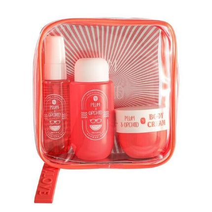 VV Love Plum And Orchid 3 Piece Bath And Body Gift Set With Shower Gel 90ML Body Cream 50ML And Fragrance Mist 40ML