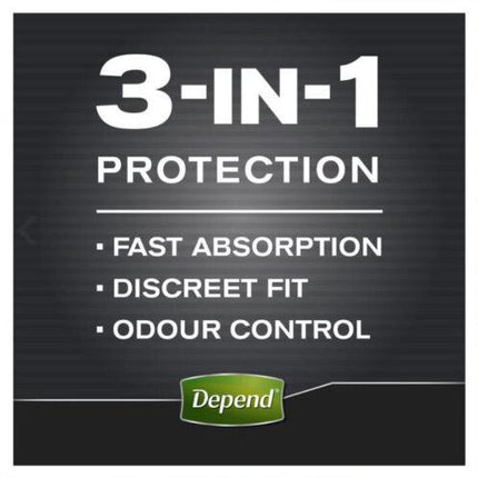 Depend Guards For Men One Size Fits All 12 pack - OhYouLuckyDuck.com.au