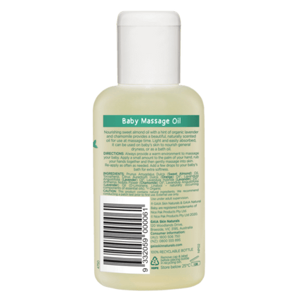 Gaia Natural Baby Massage Oil 125mL - OhYouLuckyDuck.com.au