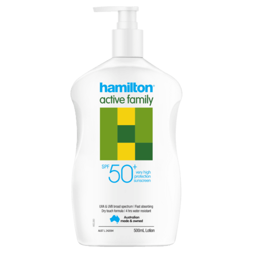 Hamilton Active Family SPF 50+ Sunscreen 500mL - OhYouLuckyDuck.com.au