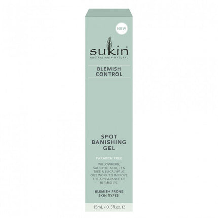 Sukin Blemish Control Spot Banishing Gel 15ml - OhYouLuckyDuck.com.au