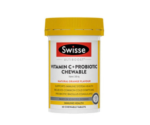 Swisse Ultiboost Vitamin C + Probiotic Chew Tabs 60 - OhYouLuckyDuck.com.au