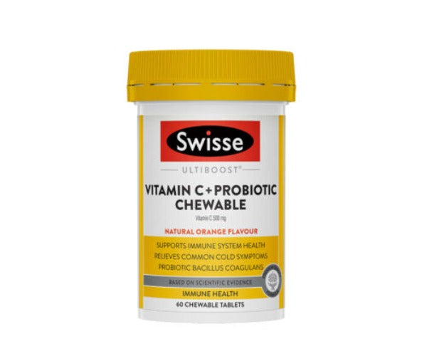 Swisse Ultiboost Vitamin C + Probiotic Chew Tabs 60 - OhYouLuckyDuck.com.au