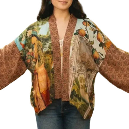 Ginger Bear Boutique MOS Bamboo Kimono Secret Garden Pixie Duster