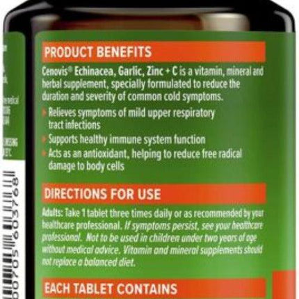 Cenovis Echinacea Garlic Zinc & C 125 Tablets - OhYouLuckyDuck.com.au