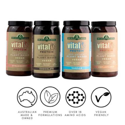 Vital Pea Protein Isolate Vanilla Powder 500g - OhYouLuckyDuck.com.au