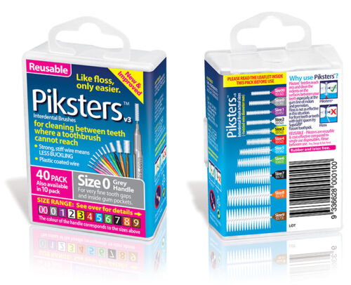 Piksters Interdental Size 0 Grey 40Pk - OhYouLuckyDuck.com.au