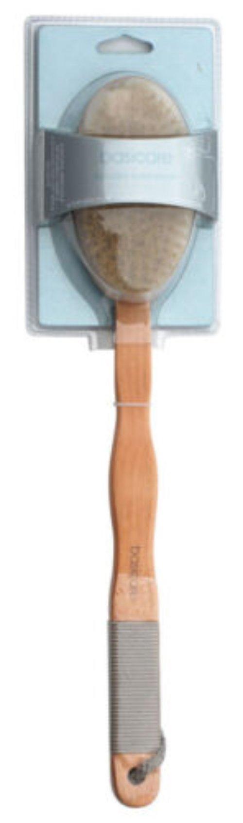 Basicare Wooden Bath Brush with Long Handle 41cm - OhYouLuckyDuck.com.au