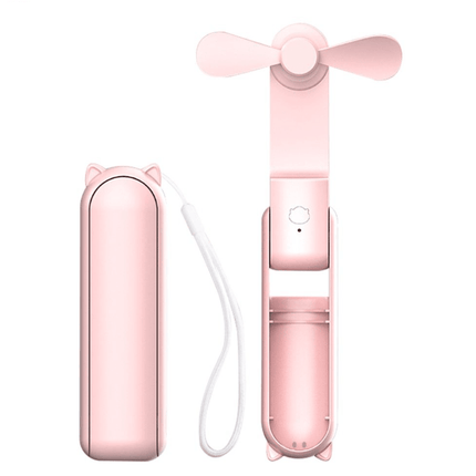 3 in 1 Handheld Fan Power Bank and Flashlight - Pink - OhYouLuckyDuck.com.au