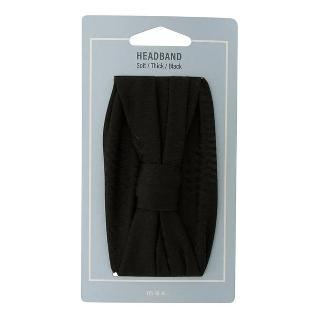 Mae Soft Thick Black Headband