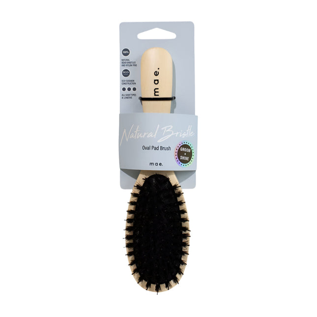 Natural Bristle Oval Brush Pad