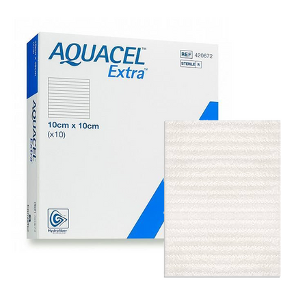 Aquacel Ag Plus Extra Silver Wound Dressing 10 cm x 10 cm