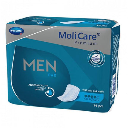 MoliCare Premium Men Pads 4 Drops 14 Pack - OhYouLuckyDuck.com.au