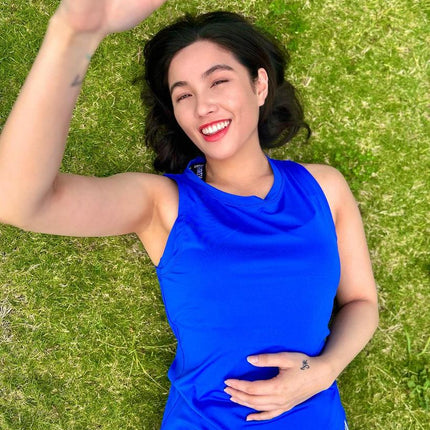 Premium Activewear - Fly Tank - Cobalt Blue - OhYouLuckyDuck.com.au