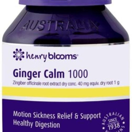 Henry Blooms Ginger Calm 1000 60 Capsules - OhYouLuckyDuck.com.au