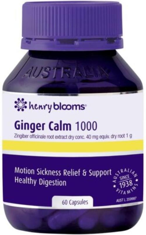 Henry Blooms Ginger Calm 1000 60 Capsules - OhYouLuckyDuck.com.au