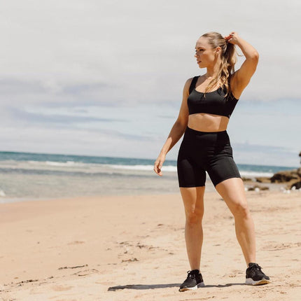Premium Activewear - Arki Bike Shorts - Black - OhYouLuckyDuck.com.au