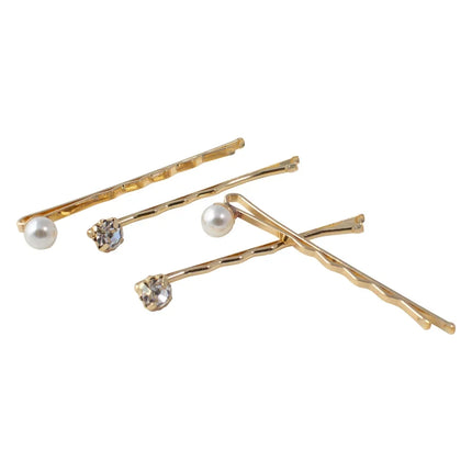 Adorn by Mae Pearl And Diamante Hair Slides 4 Pack