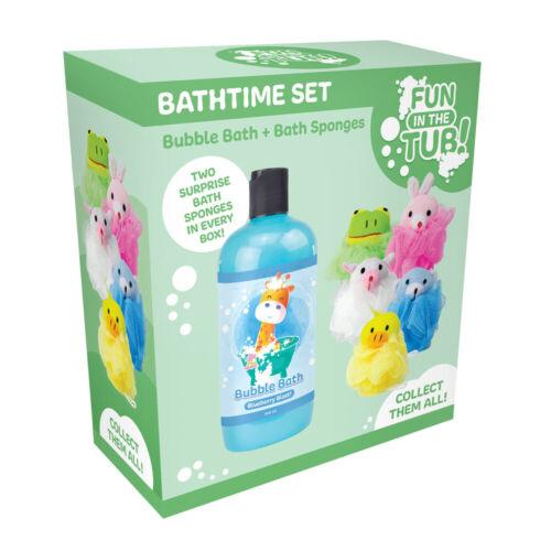 Fun In The Tub Giraffe Bubble Bath Set With Bonus Animal Netting Sponges - OhYouLuckyDuck.com.au