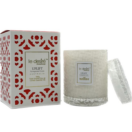 Le Desire Aromatherapy Soy Candle - Pomegranate Pomelo (Uplift)