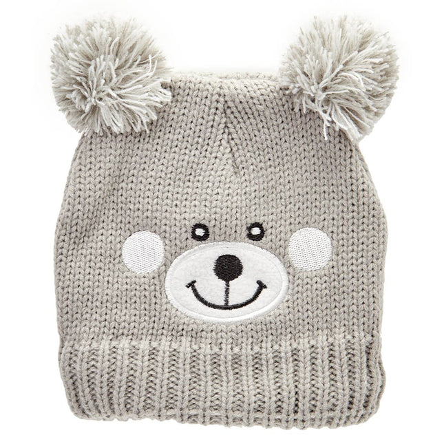 Essence Kids Teddy Bear Beanie Grey One Size