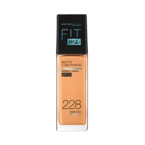 Maybelline FitMe Matte+Poreless Foundation 228 Soft Tan 30ml - OhYouLuckyDuck.com.au