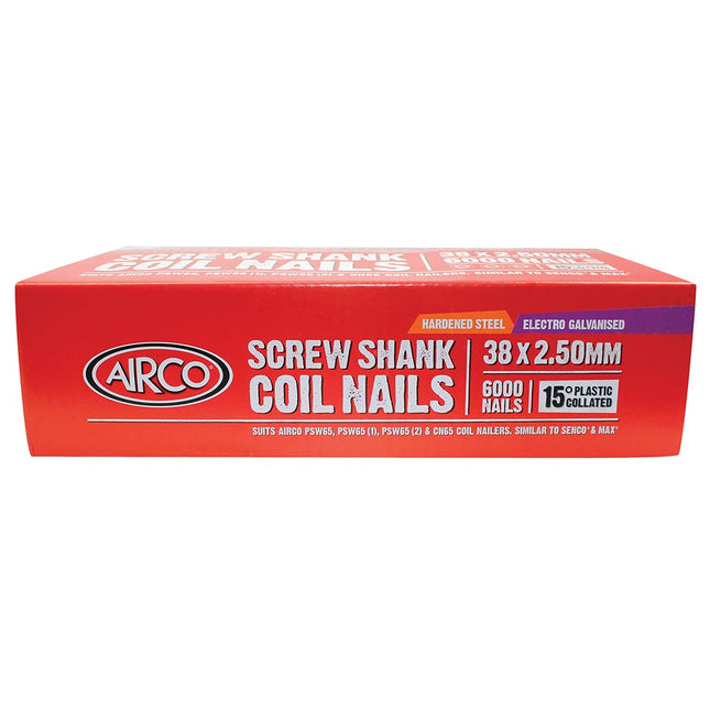 AIRCO FAP Series Coil Nail – 38 x 2.5mm YF38250