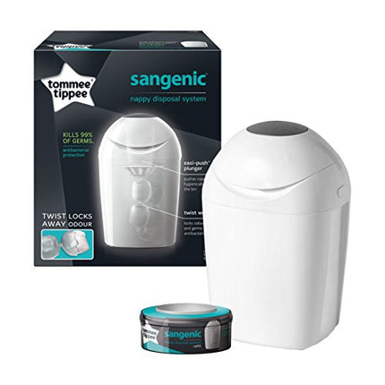 Tommee Tippee Sangenic Nappy Disposal Bin White