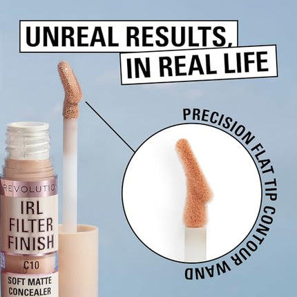 Revolution Beauty IRL Filter Finish Concealer C1 Full Coverage Matte Finish 6G
