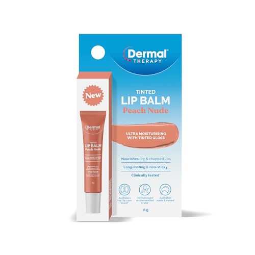 Dermal Therapy Tinted Lip Balm For Dry And Chapped Lips Peach 8G