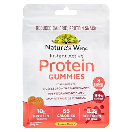 Nature'S Way Instant Active Protein Gummies Tropical 40 Gummies