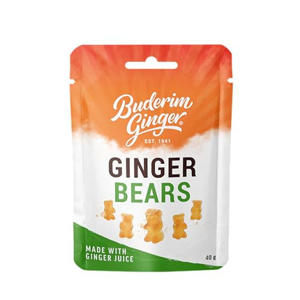 Buderim Ginger Bears Gluten Free Snack Pack 12 X 40G