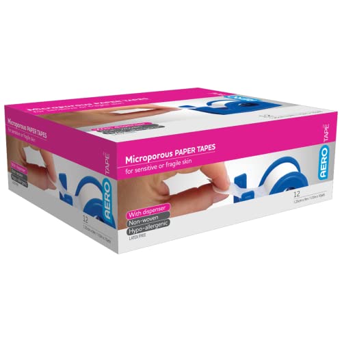 Aeropore Paper Tape With Dispenser 1.25CM X 9M