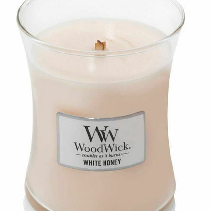WoodWick White Honey Mini Hourglass Jar Candle 88G
