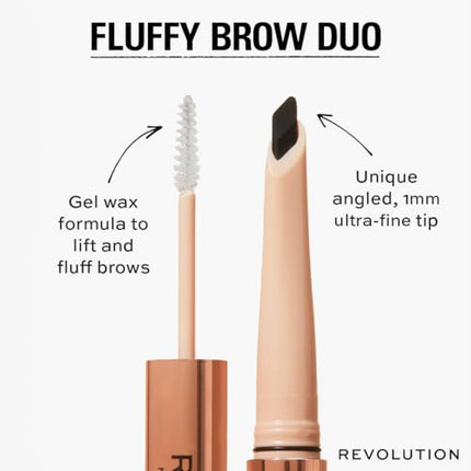 Revolution Beauty Fluffy Brow Duo Ash Brown 2.6G