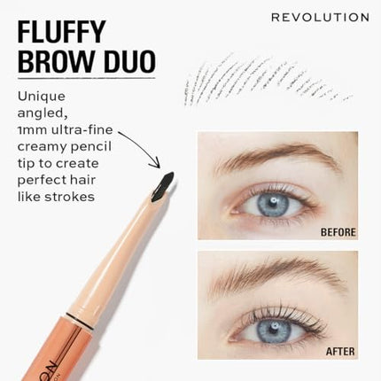 Revolution Beauty Fluffy Brow Duo Ash Brown 2.6G