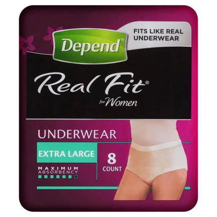 Depend Underwear Realfit Female Extra Large 8 pack - OhYouLuckyDuck.com.au