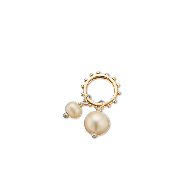 Palas Jewelry Double Pearl Charm On Ring