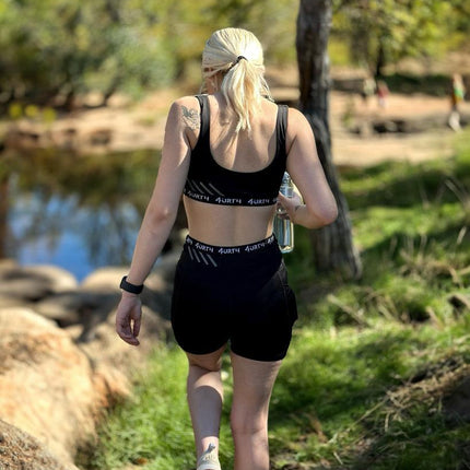 Premium Activewear - Vida Sports Bra - Black - OhYouLuckyDuck.com.au