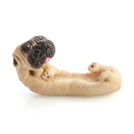 Pullie Pal Pug Interactive Squeaky Plush Tug Dog Toy