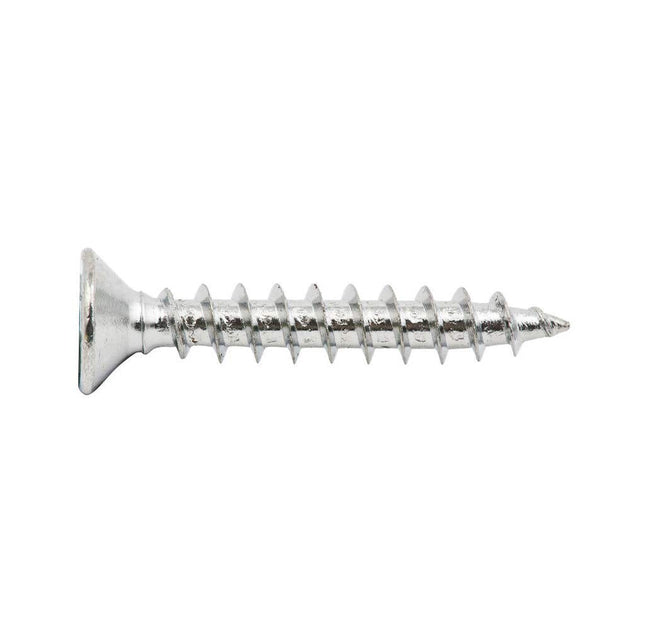 Zenith Hinge Screws Chrome Plated 7g x 25mm - 100 Pack
